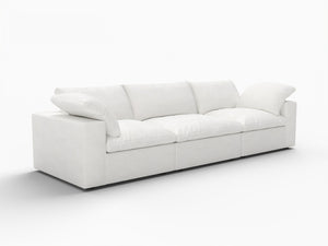 HomeRoots 80" White Linen Blend Modular Sofa – Stylish Comfort, Versatile Design & Easy Assembly for Modern Living 714567