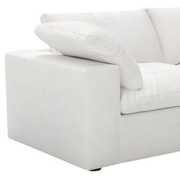 HomeRoots 80" White Linen Blend Modular Sofa – Stylish Comfort, Versatile Design & Easy Assembly for Modern Living 714567