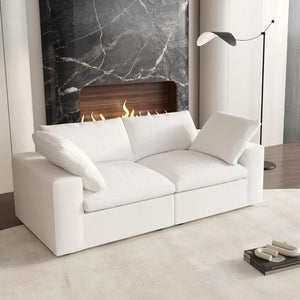 HomeRoots 160" Light Gray Linen-Blend Modular Sofa Set with Storage Ottoman – Stylish, Versatile Comfort for Any Room 714568