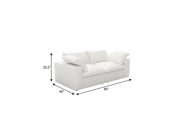 HomeRoots 160" Light Gray Linen-Blend Modular Sofa Set with Storage Ottoman – Stylish, Versatile Comfort for Any Room 714568