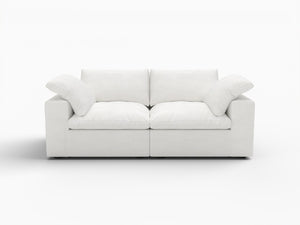 HomeRoots 160" Light Gray Linen-Blend Modular Sofa Set with Storage Ottoman – Stylish, Versatile Comfort for Any Room 714568