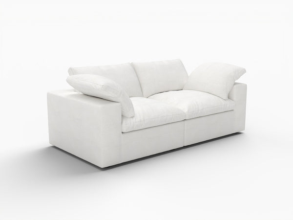 HomeRoots 160" Light Gray Linen-Blend Modular Sofa Set with Storage Ottoman – Stylish, Versatile Comfort for Any Room 714568