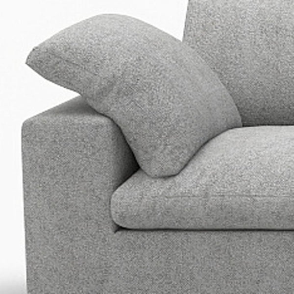 HomeRoots 120" Light Gray Linen Blend Modular Sofa - Versatile, Stylish Seating for Modern Living Rooms 714571
