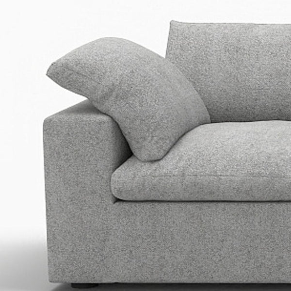 HomeRoots 120" Light Gray Linen Blend Modular Sofa - Versatile, Stylish Seating for Modern Living Rooms 714571