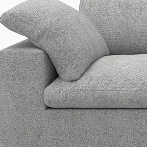 HomeRoots 80" Light Gray Linen Blend Modular Wood Sofa – Modern Comfort, Removable Cushions, Stylish Design! 714572