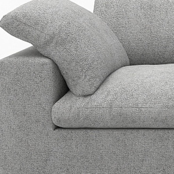 HomeRoots 80" Light Gray Linen Blend Modular Wood Sofa – Modern Comfort, Removable Cushions, Stylish Design! 714572