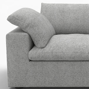 HomeRoots 120" Khaki Linen-Blend Modular Sofa with Storage Ottoman – Stylish, Versatile, and Comfortable Design! 714573
