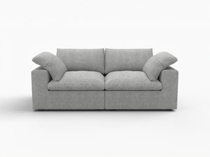 HomeRoots 120" Khaki Linen-Blend Modular Sofa with Storage Ottoman – Stylish, Versatile, and Comfortable Design! 714573