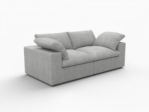 HomeRoots 120" Khaki Linen-Blend Modular Sofa with Storage Ottoman – Stylish, Versatile, and Comfortable Design! 714573