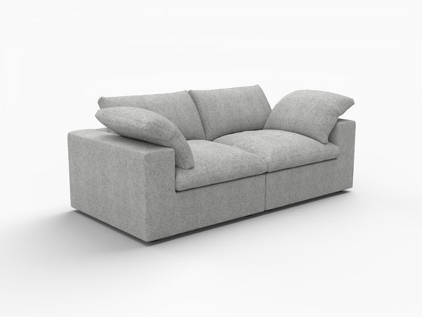 HomeRoots 120" Khaki Linen-Blend Modular Sofa with Storage Ottoman – Stylish, Versatile, and Comfortable Design! 714573