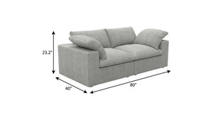 HomeRoots 120" Khaki Linen-Blend Modular Sofa with Storage Ottoman – Stylish, Versatile, and Comfortable Design! 714573