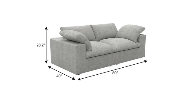 HomeRoots 120" Khaki Linen-Blend Modular Sofa with Storage Ottoman – Stylish, Versatile, and Comfortable Design! 714573