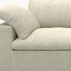 HomeRoots 160" Khaki Linen-Blend Modular Sofa - Stylish, Customizable Seating with Removable Cushions & Ottoman 714574