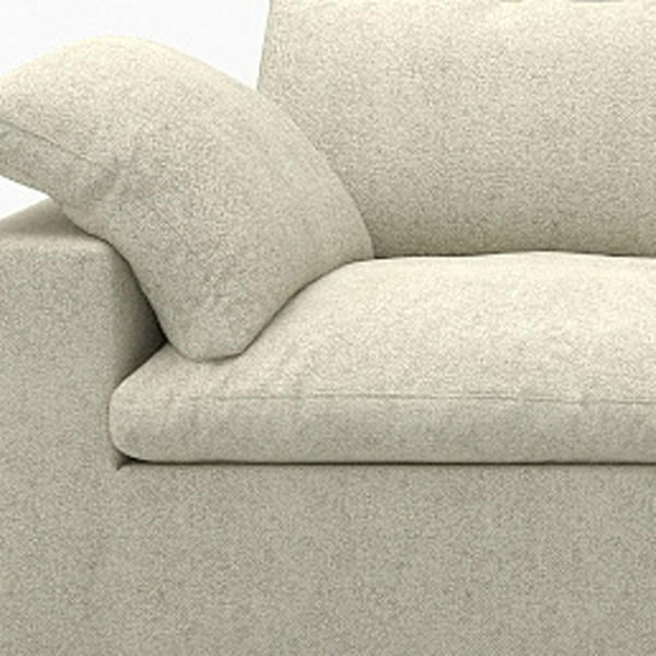 HomeRoots 160" Khaki Linen-Blend Modular Sofa - Stylish, Customizable Seating with Removable Cushions & Ottoman 714574