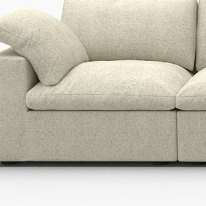 HomeRoots 160" Khaki Linen-Blend Modular Sofa - Stylish, Customizable Seating with Removable Cushions & Ottoman 714574