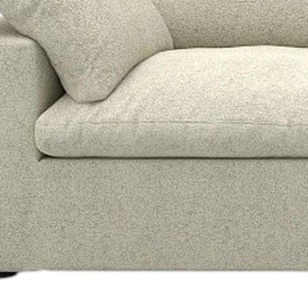 HomeRoots 120" Modern Khaki Linen Blend Modular Sofa - Customizable Comfort for Large Living Spaces and Style 714575
