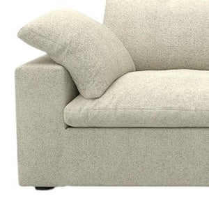 HomeRoots 120" Modern Khaki Linen Blend Modular Sofa - Customizable Comfort for Large Living Spaces and Style 714575