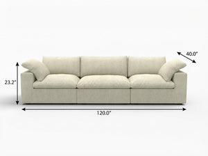 HomeRoots 80" Khaki Linen Blend Modular Sofa - Stylish, Comfortable Seating with Flexible Configurations & Durability 714576