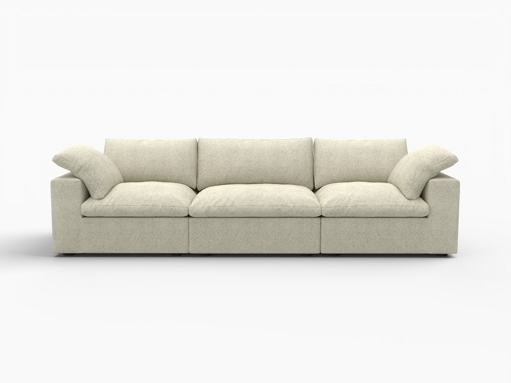 HomeRoots 80" Khaki Linen Blend Modular Sofa - Stylish, Comfortable Seating with Flexible Configurations & Durability 714576