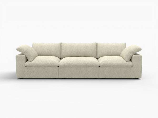 HomeRoots 80" Khaki Linen Blend Modular Sofa - Stylish, Comfortable Seating with Flexible Configurations & Durability 714576