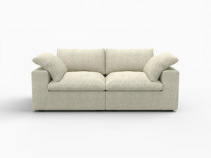 HomeRoots 160" Black Linen Blend Modular Sofa Set with Ottoman, Storage & Comfort for Modern Living Spaces 714577
