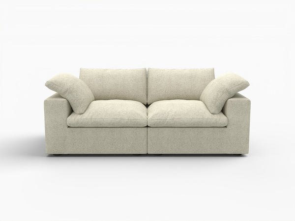 HomeRoots 160" Black Linen Blend Modular Sofa Set with Ottoman, Storage & Comfort for Modern Living Spaces 714577