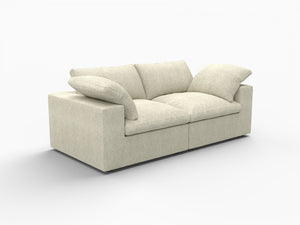 HomeRoots 160" Black Linen Blend Modular Sofa Set with Ottoman, Storage & Comfort for Modern Living Spaces 714577