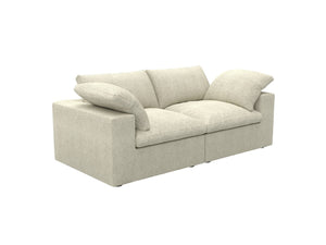 HomeRoots 160" Black Linen Blend Modular Sofa Set with Ottoman, Storage & Comfort for Modern Living Spaces 714577