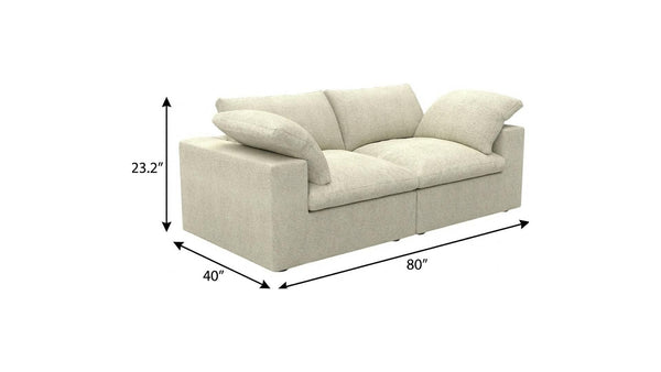 HomeRoots 160" Black Linen Blend Modular Sofa Set with Ottoman, Storage & Comfort for Modern Living Spaces 714577