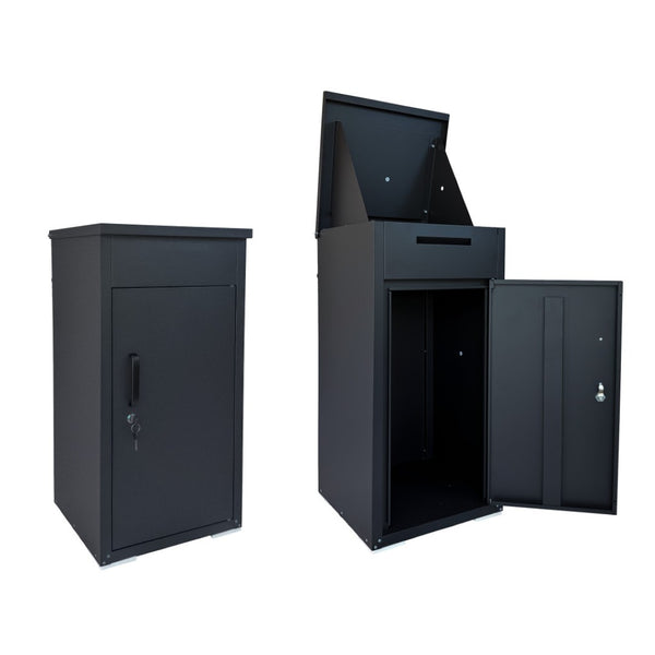 HomeRoots 26" Black Multi-Tier Steel Tool Chest Set - Durable, Rolling Storage for Efficient Workspace Organization 714599