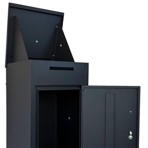 HomeRoots 26" Black Multi-Tier Steel Tool Chest Set - Durable, Rolling Storage for Efficient Workspace Organization 714599