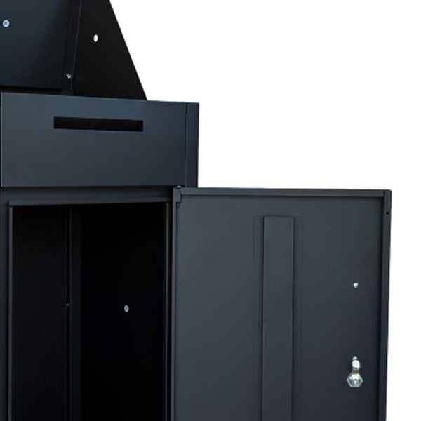 HomeRoots 26" Black Multi-Tier Steel Tool Chest Set - Durable, Rolling Storage for Efficient Workspace Organization 714599