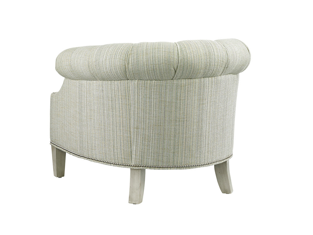 Lexington Kendrick Chair: Elegant Ribbon Stripe Mahogany Design With Plush Upholstered Seating And Timeless Style   7145-11-41