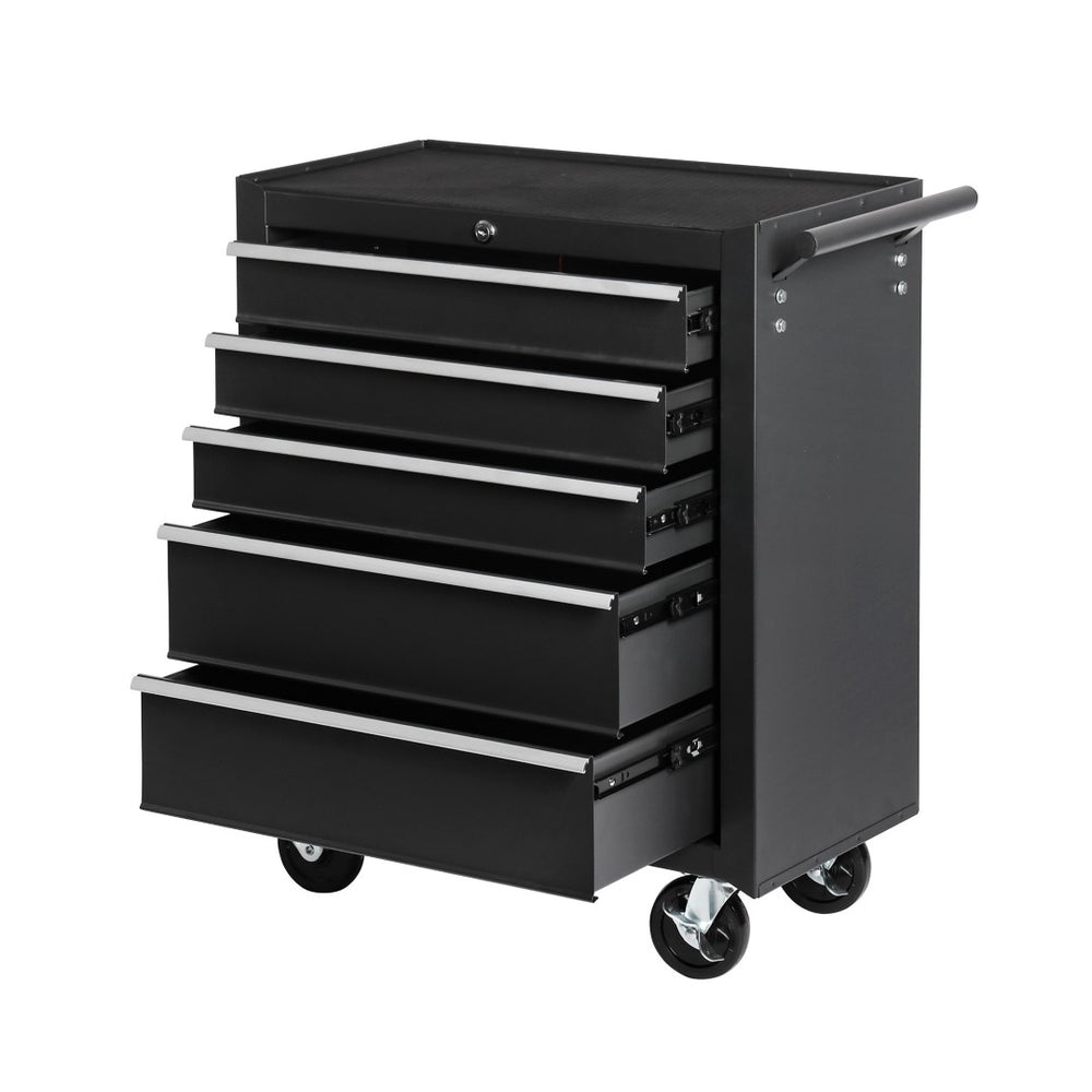 HomeRoots 10" Red Multi-Tier Steel Organizer with Lockable Drawers – Durable Storage for Tools & Supplies 714602