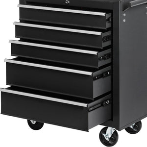 HomeRoots 10" Red Multi-Tier Steel Organizer with Lockable Drawers – Durable Storage for Tools & Supplies 714602