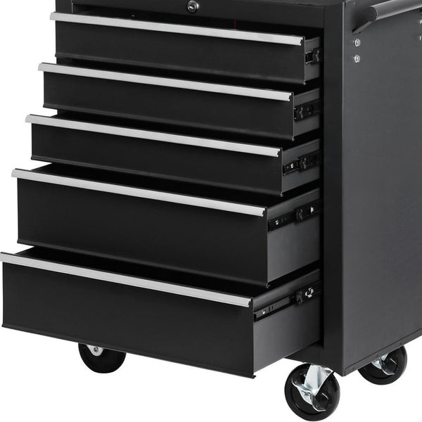 HomeRoots 10" Red Multi-Tier Steel Organizer with Lockable Drawers – Durable Storage for Tools & Supplies 714602