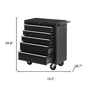 HomeRoots 10" Red Multi-Tier Steel Organizer with Lockable Drawers – Durable Storage for Tools & Supplies 714602