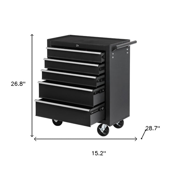 HomeRoots 10" Red Multi-Tier Steel Organizer with Lockable Drawers – Durable Storage for Tools & Supplies 714602