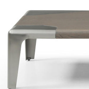 HomeRoots 55" Contemporary Gray and Silver Round Coffee Table with Stainless Steel Base - Stylish & Durable Centerpiece 714604