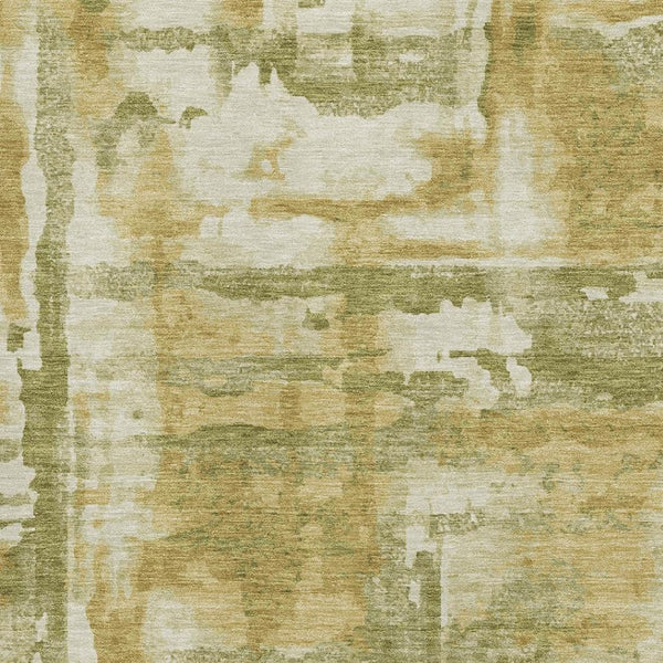 HomeRoots 5' X 8' Sage and Ivory Abstract Area Rug - Stylish, Washable, UV-Protected for Family Spaces 714609