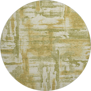 HomeRoots 8' X 10' Sage and Ivory Abstract Washable Area Rug – Durable, UV-Protected, Perfect for Homes with Kids! 714611