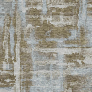 HomeRoots 9' X 12' Brown & Beige Abstract Area Rug - Washable, UV-Protected, Durable, Stylish for Homes 714624