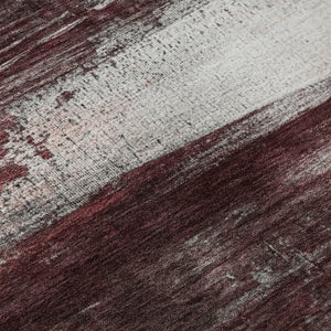 HomeRoots 10' X 14' Merlot Ivory Abstract Washable Area Rug - Stylish, Durable, Easy-Care Design for Any Room 714691