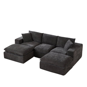 English Elm Modern Chenille Cloud Sofa – Stylish, Comfortable, Modular Seating For Homes, Offices & Apartments W3396S00052