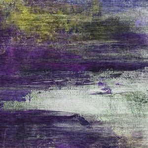 HomeRoots 10' X 14' Vibrant Purple & Lime Abstract Washable Area Rug with UV Protection for Busy Homes 714703