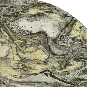 HomeRoots 8' X 10' Modern Abstract Pewter and Gold Washable Area Rug with UV Protection for Any Space 714725