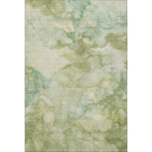 HomeRoots 5' X 8' Stylish Sage & Beige Abstract Area Rug - Washable, UV-Protected, Soft & Durable Design! 714735