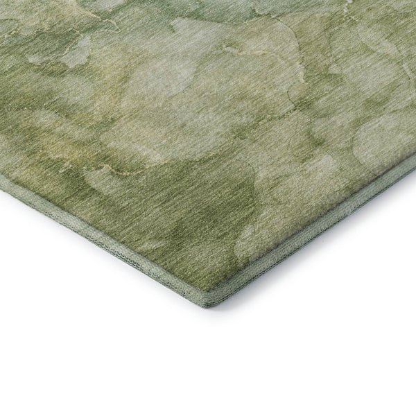 HomeRoots 5' X 8' Stylish Sage & Beige Abstract Area Rug - Washable, UV-Protected, Soft & Durable Design! 714735