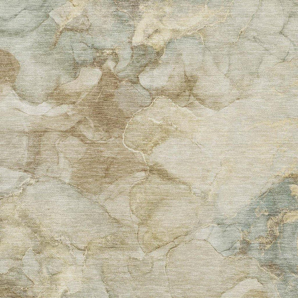 HomeRoots 9' X 12' Beige and Ivory Abstract Area Rug – Washable, UV Protected, Modern Design for Any Room 714744