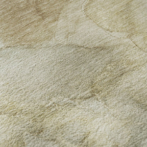 HomeRoots 10' X 14' Beige And Ivory Abstract Area Rug - Washable, Durable, UV-Protected, Ideal For Families 714745